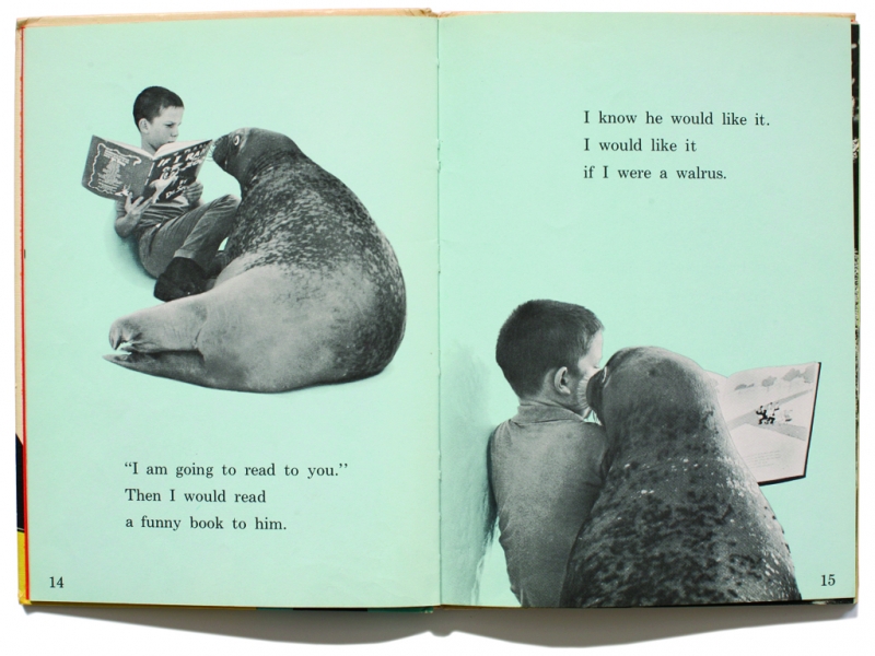 Helen Palmer, with photographs by Lynn Fayman I was Kissed by a Seal at the Zoo, Random House, 1962 from Strangely Simple or Simply Strange Photobooks for Children by David Campany - Click for Next Image