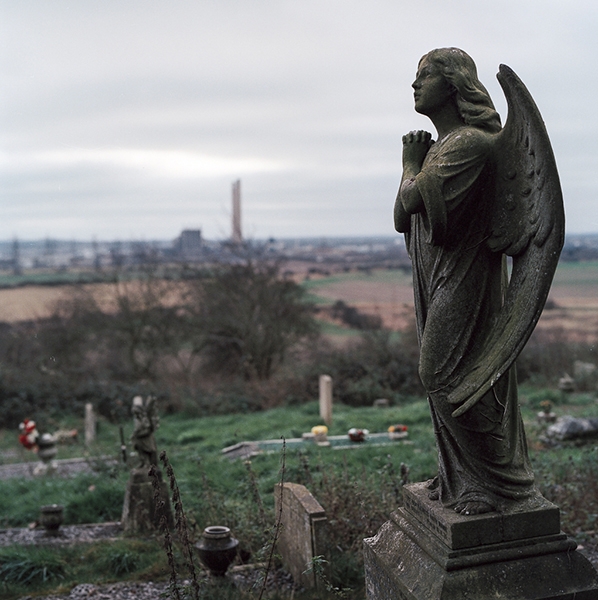 ‘St. James Churchyard, West Tilbury. An angel is watching over the Tilbury area, 2013.’ - Phil Le Gal  - London College of Communication