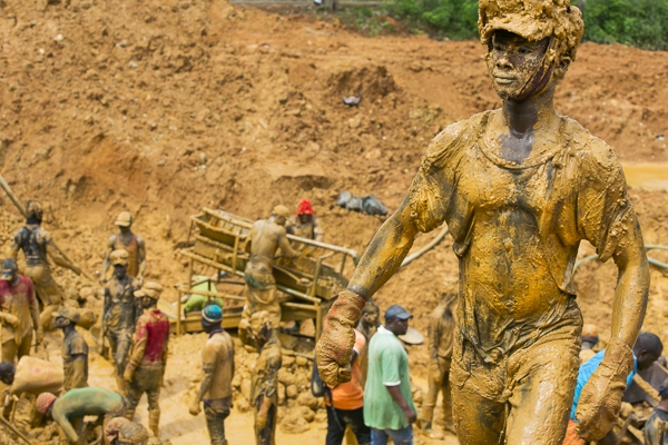 ‘A young miner emerges from a pit on the outskirts of Kyebi.’ - Heidi Woodman - University of Westminster
