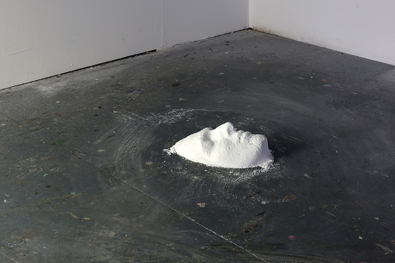 ‘Semblance (studio installation) 1:1 cast of my subjects face in marble dust’ - James  Murray - University of Brighton